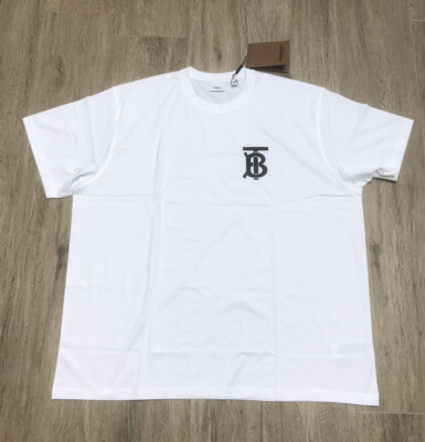 Burberry Mens Emerson TB White Oversized T Shirt Size XXL