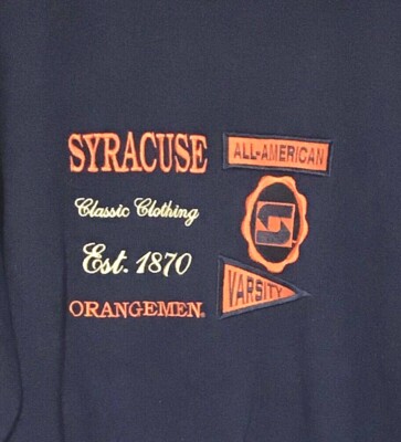 SYRACUSE ORANGEMEN NAVY BLUE SWEATSHIRT, MEN'S LARGE