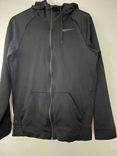 Nike Running Dri-Fit Black Full Zip Hooded Jacket Mens Size S VGC