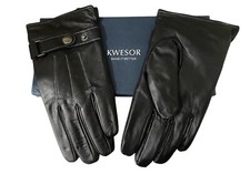 KWESOR make It Better - Black Leather Gloves Size M Lined gloves