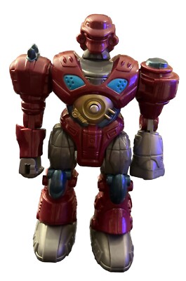 Hap-P-Kid Toy Robot Action Figure Red Vintage Collectible Sound Walking Works 7''