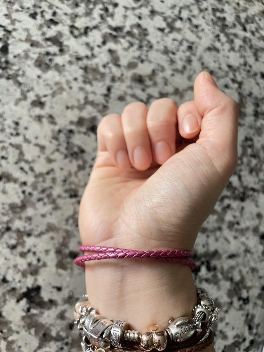 Authentic Pandora Pink Leather Chain 16” | eBay