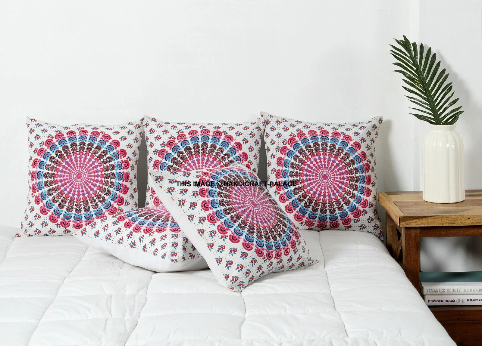 16" Indien Ethnic Cotton Mandala Pillow Case Sofa Throw Cushion Cover Home Decor