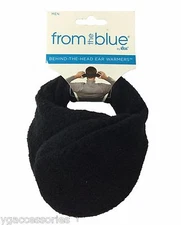 From The Blue By 180s Men Black Adjustable Fleece Ear Warmers Ear Muffs OSFA NWT