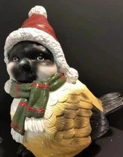 Yellow Snow Bird 15”  Plow & Hearth Oversized W/Hat & Scarf Retired Free Ship