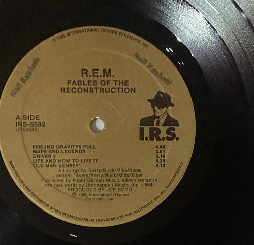 R.E.M. Fables Of The Reconstruction LP ~ IRS ~ Promo ~ Canadian Press ~ VG+ 1985 - Imagen 4 de 10