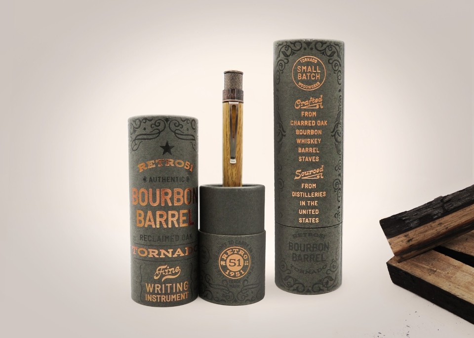 Retro 51 Tornado Woodworks "Bourbon Barrel" Rollerball Pen (BRAND NEW