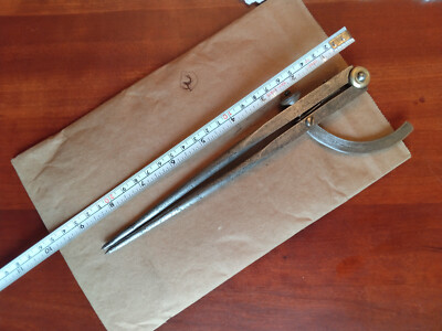 Antique Wm Johnston 9'' divider compass.#3.
