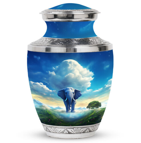Cremation Urns For Adult Ashes Small Guardian Elephant (10 Inch) Large Urn - Picture 1 of 7