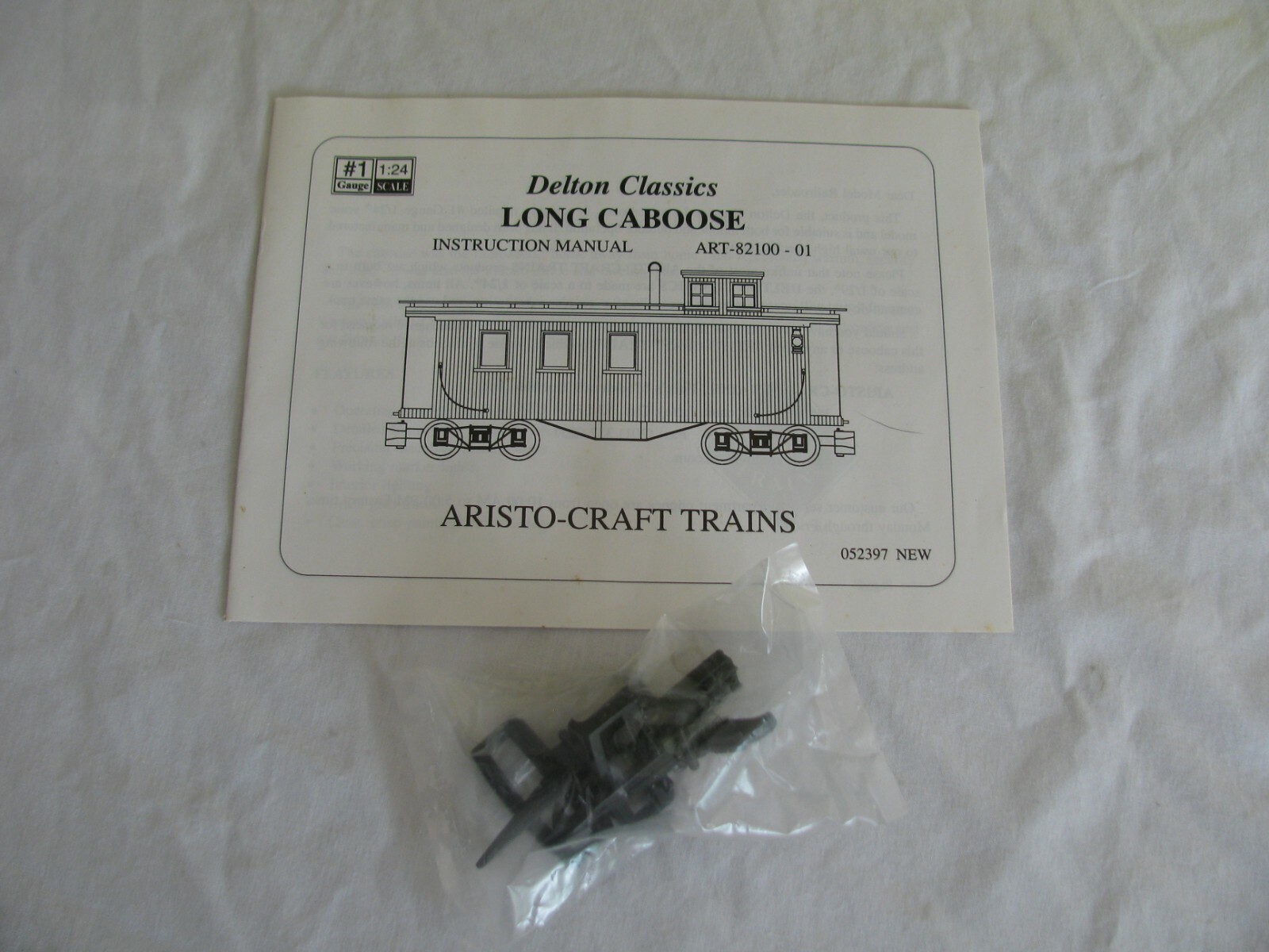 Aristo Craft Delton Lighted Track Maintenance Long Caboose 1998 Club Car #82198 Wysoko oceniane ★