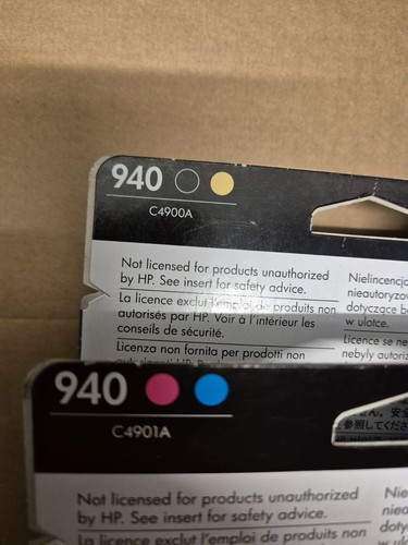HP 940 Oryginalne czarno-żółte i purpurowe/cyjanowe głowice drukujące - C4900A C4901A - Zdjęcie 2 z 7