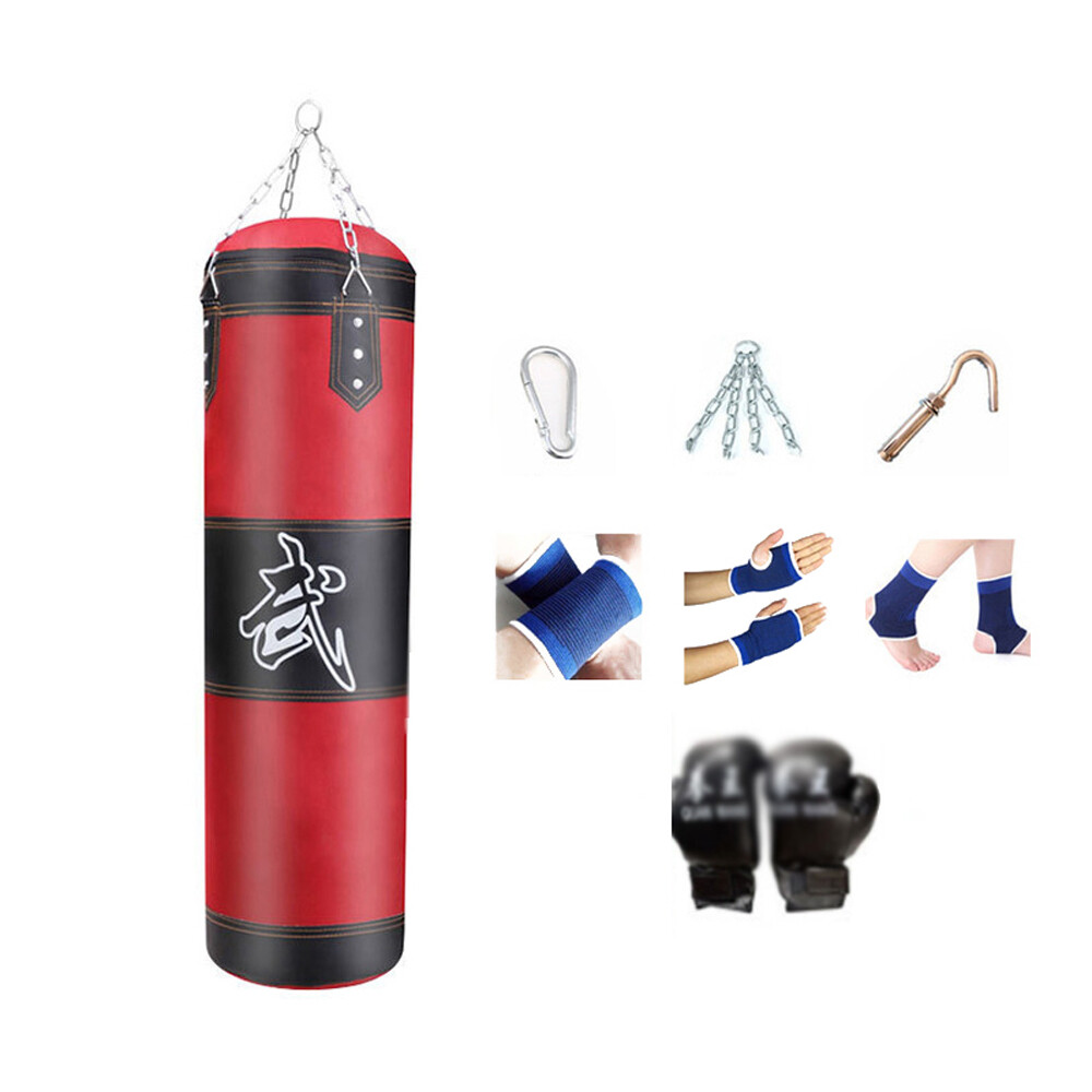Boxsack Set mit Boxhandschuhen Punching Bag Sandsack gefüllt