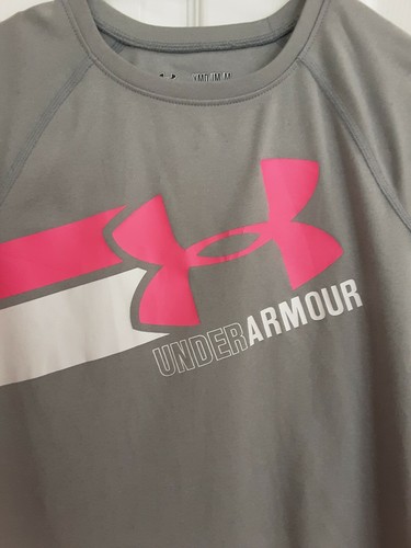 Lot X3 Under Armour Girls (1) Pullover Hoodie & (2) S/S Shirts Size YMD - Picture 10 of 12