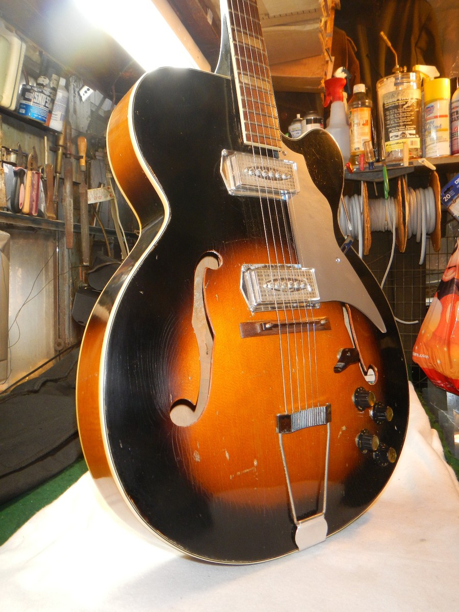VINTAGE Old Kraftsman Huge Jumbo ES-175 Single Round Cut Jazz