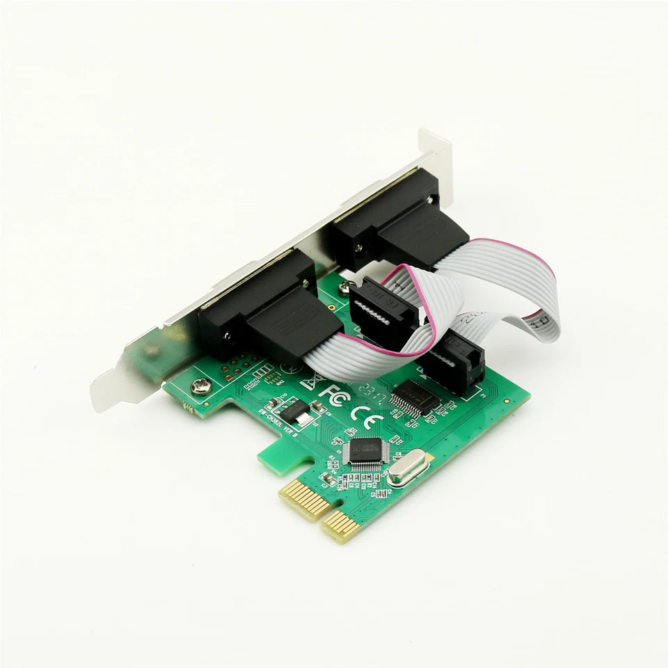 1x 9-Pin Serial Ports DB9 RS232 PCI-E Adapter Card Full Height Free High Profile - Image 2 of 4