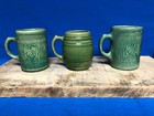 Vintage Green Stoneware Beer Mugs Lot of 3 - McCoy? — photo 2