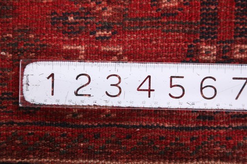 Red/ Ivory Nomadic Wool Geometric Traditional Rug 4x5 ft Handmade Carpet - Picture 23 of 23
