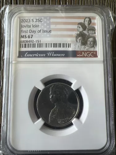 2023 S Jovita Idar Quarter NGC MS67 First Day Of Issue