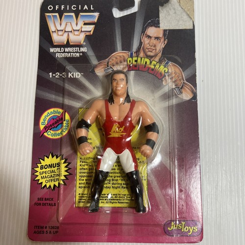 SEALED MOC 1995 JUST TOYS WWF BEND 'EMS 1 2 3 KID ...