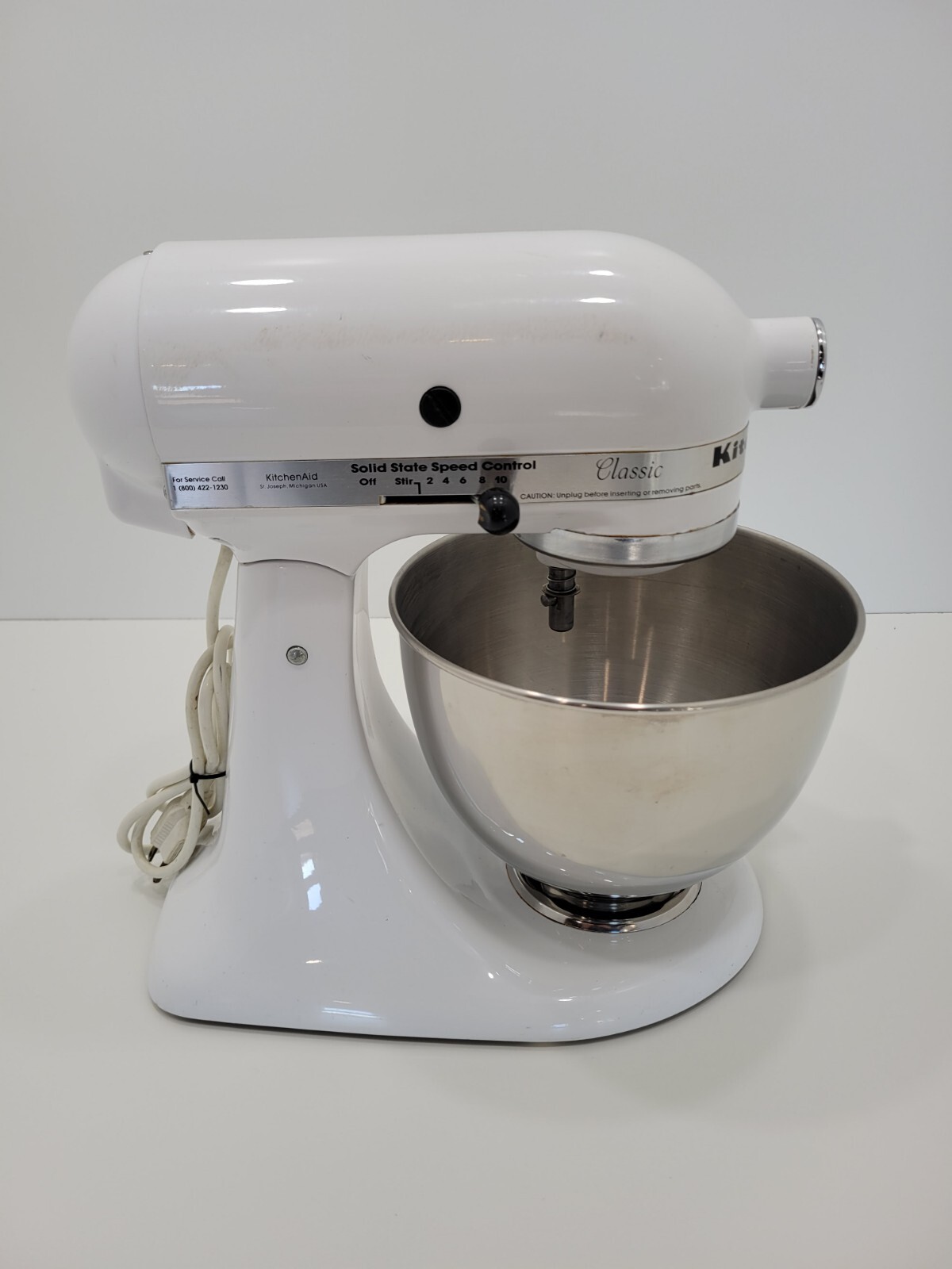KitchenAid Classic K45SSWH 4.5 Quart Tilt Head Stand Mixer White Tested
