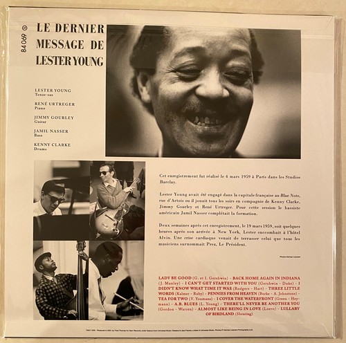 Lester Young Le Dernier Message Kenny Clarke 180 Gramm Vinyl NEU 12"" LP + 10"" EP - Bild 2 von 3