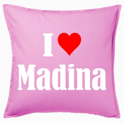 I Love Madina Kissenbezug Pink Ich Liebe Madina 105361