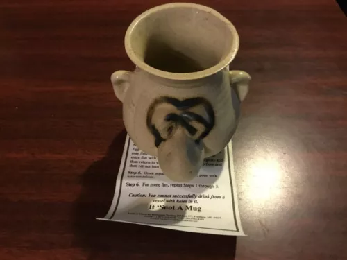 Peter Petrie Designs Pottery Egg Separator Ugly Mug SIGNED ~ It's Snot a Mug ~
