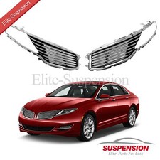 Set Of 2 Right Left Lh Rh Radiator Grille Chrome For Lincoln 2013-2016 Mkz