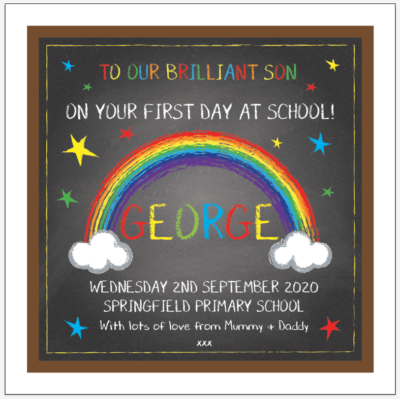Personalised Rainbow Back To School Card / 1st Day In Year 1, 2, 3, 4, 5, 6 / 1st Day In Reception Card - Any Message/any Name - Australia - Foto 2