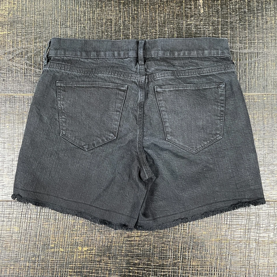 Pantalones cortos de mezclilla Madewell de tiro alto negros lavados oscuros para mujer talla 25 Foto 2 de 4