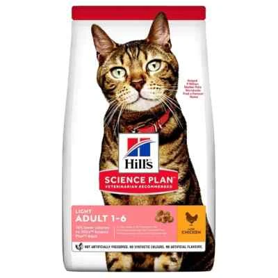 HILL'S Hills Science Plan Light Adult Dry Cat Food (Chicken) 1.5Kg, 3Kg, 10Kg