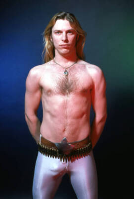 Shirtless portrait of Rock musician Jim 'Dandy' Mangrum New York N- Old Photo 2