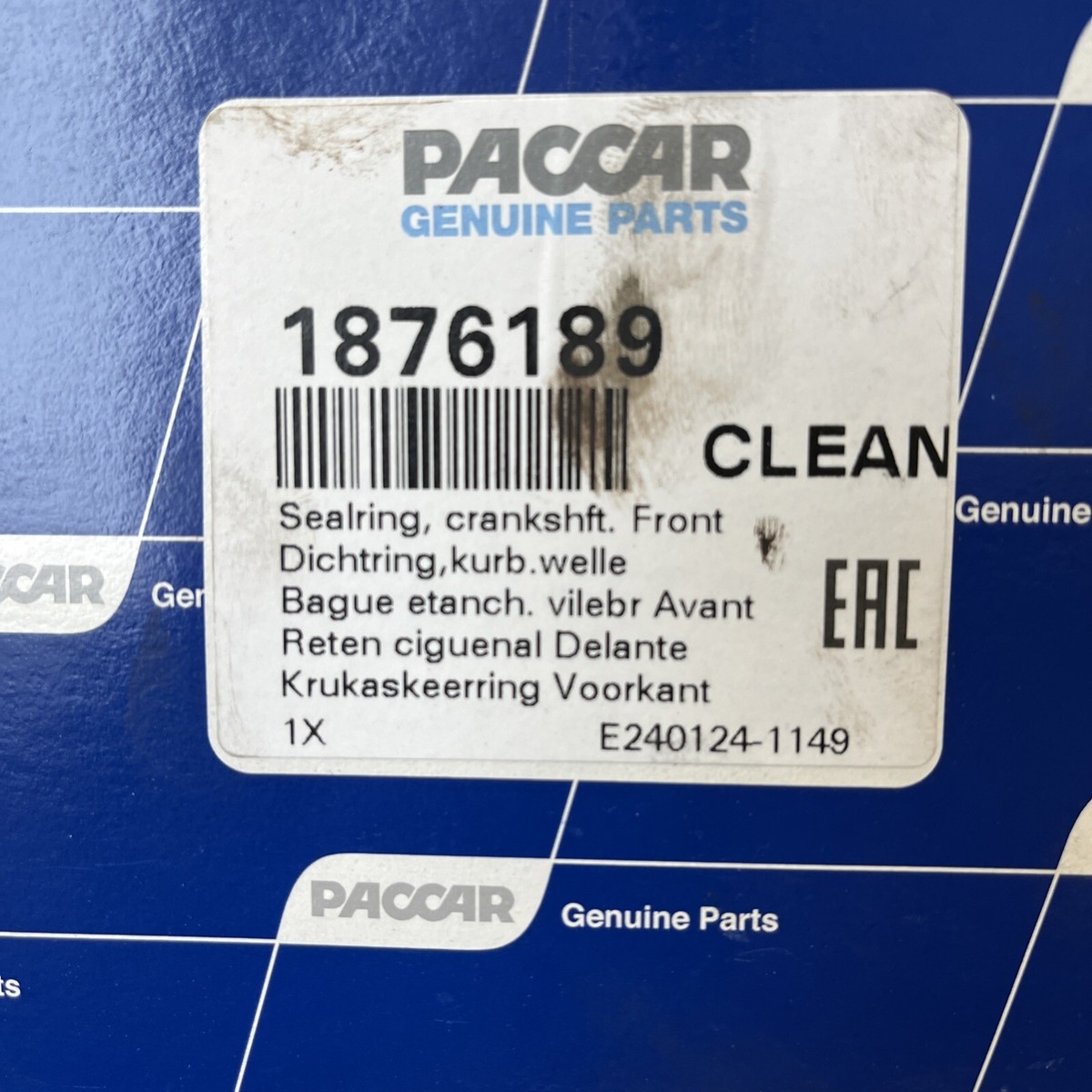 PACCAR 1876189 Front Crank Shaft Seal Ring for sale online