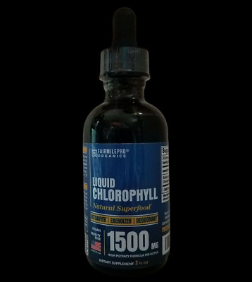 Fairmilepro Organics LIQUID CHLOROPHYLL DROP 1500mg High Potency Formula 2 fl oz