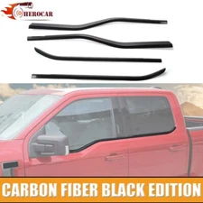 Carbon Fiber Window Bottom Sill Trim Decor Strips For Ford F150 2021+Accessories