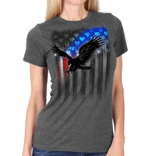 Hot Leathers Ladies Bling Eagle T-Shirt Medium