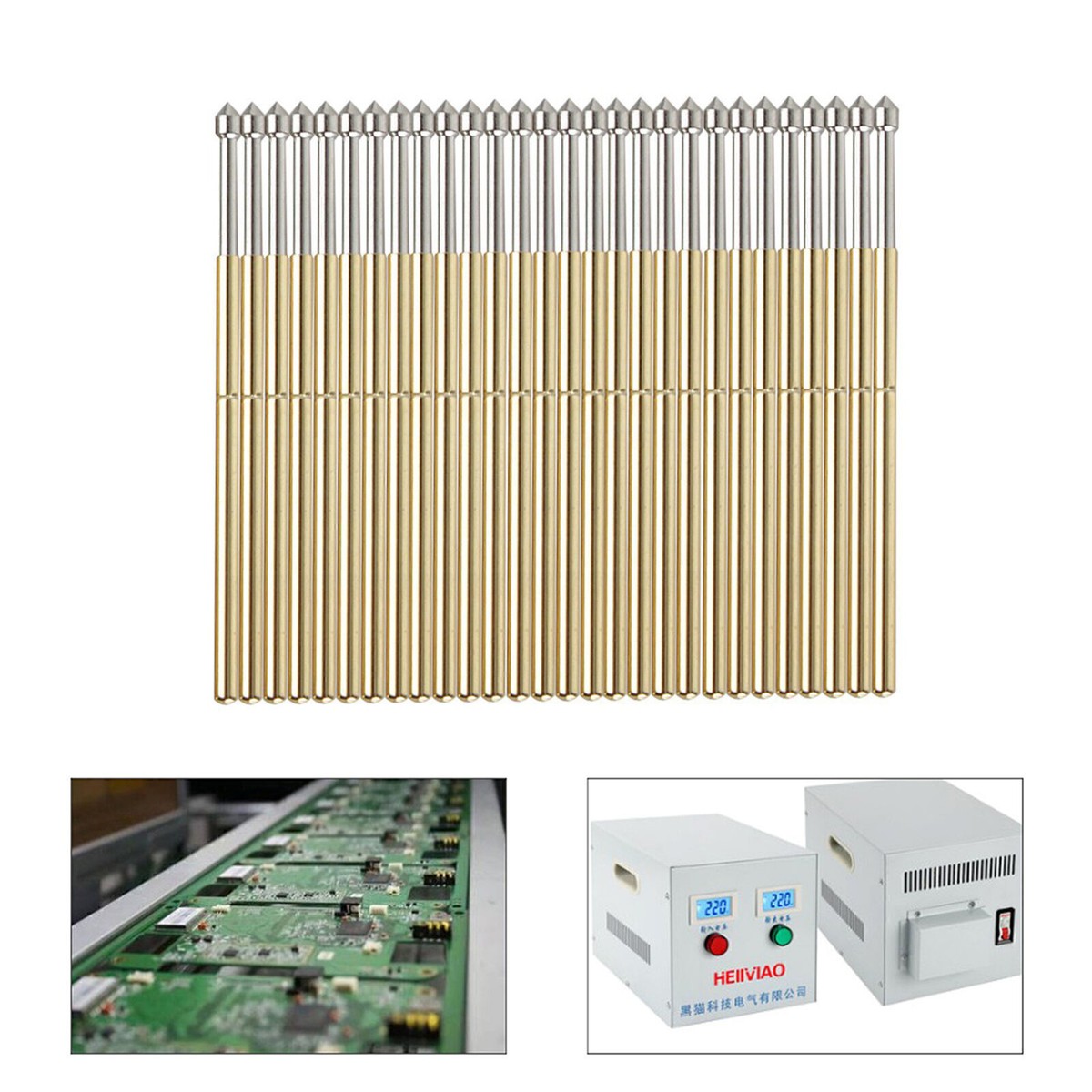 spring : org Images High Quality Grahic Pogo Pin Mount 3A 100pcs P100-E2 Spring Test Probe Cone Pogo Pin Tools ...