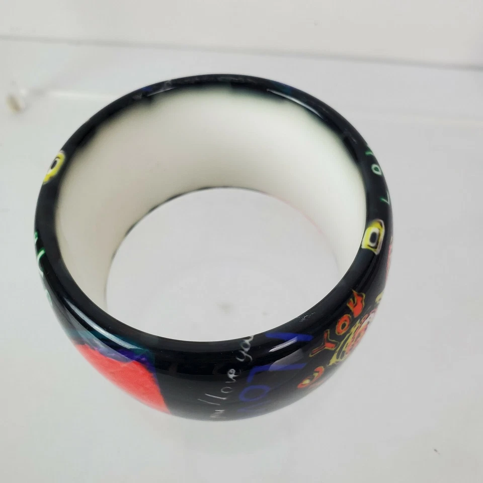 Wide Cuff Love Butterfly Art to Wear Bracelet Bangle Slip-On - Image 4 of 4