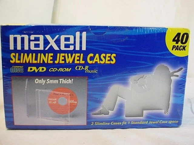 De Colección Maxell Slimline Joyas Estuches Transparentes NUEVO PAQUETE DE 40 NOS 2 se adaptan a un Estuche Estándar FS Foto 2 de 4