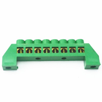 1Pcs 8 Hole Green Screw Brass terminal block Earth And Neutral block | eBay