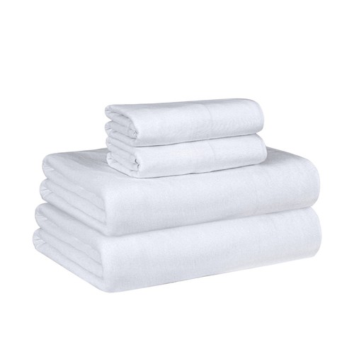 Cotton Jersey Knit Fabric 4 Piece Stretchy Bed Sheet Set Twin XL/Queen/King Size - Picture 15 of 114