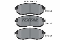 Textar 2156101 Bremsbelagsatz, Scheibenbremse FüR Infiniti Passend FüR Nissan