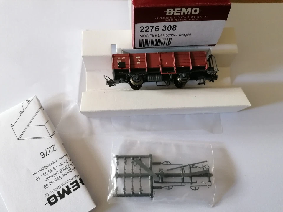 Bemo 2276 308 MOB Ek 618 Hochbord Güterwagen + OVP