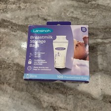 Lansinoh Breast Milk Storage Bags 100 Count Infant Baby Breast Pumps Bags New