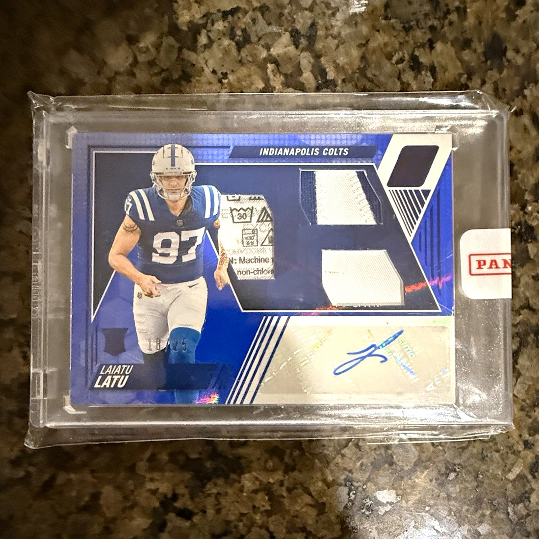 Laiatu Latu Panini Zenith #237 Autograph Patch Blue