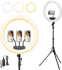 Large Ring Light with Stand, 19" Ring Light Tripod for Iphone, Professional Led