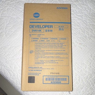 Konica Minolta DV614K Developer Black A3VX600 Copier Accessory Developer Part