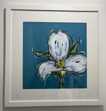 Christi M Dreese Trillium Mixed Media Painting Framed!