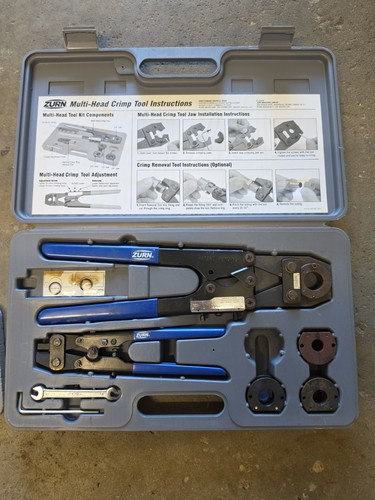 Zurn PEX Multi-Head Crimp Tool Kit – Plumbing Crimper Set for Pex Pipe