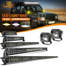 Dual Row 31520242833424850 Straight Led Work Light Bar Spot Flood Combo